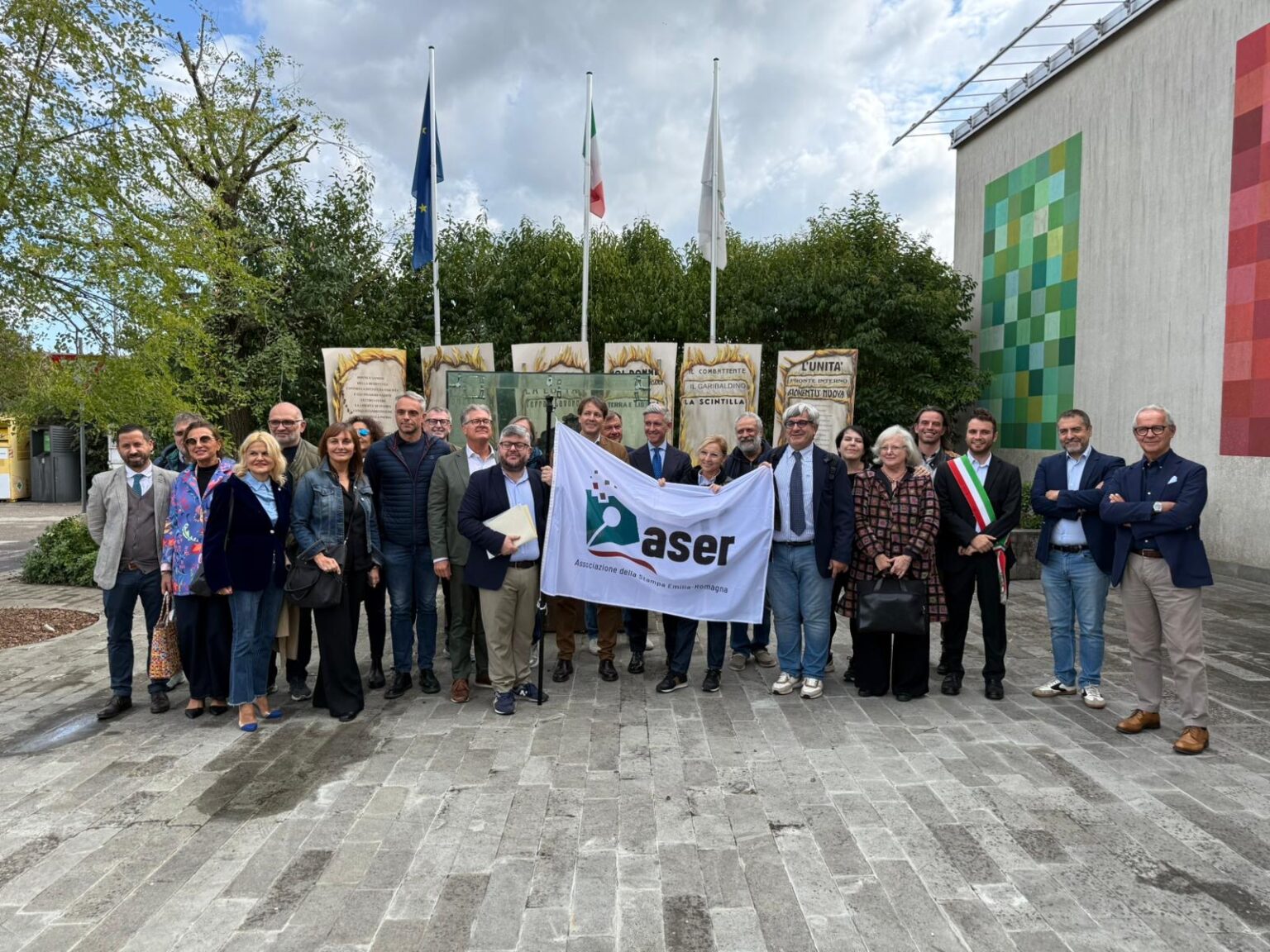 Conselice, le celebrazioni al Monumento per la libertà di stampa. Consegnato il premio Galba