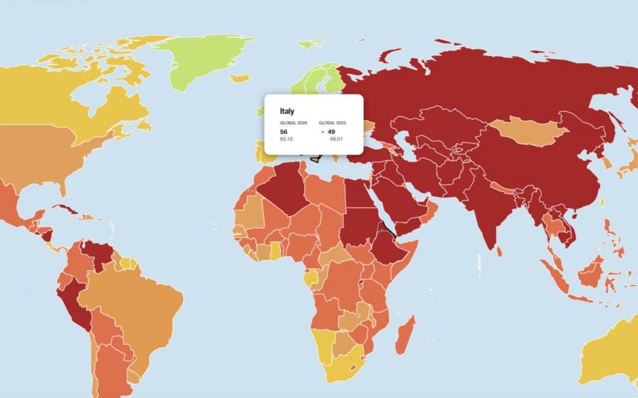 Classifica Rsf, Italia 56ª. Costante: «La libertà di stampa precipita, urgenti interventi concreti»
